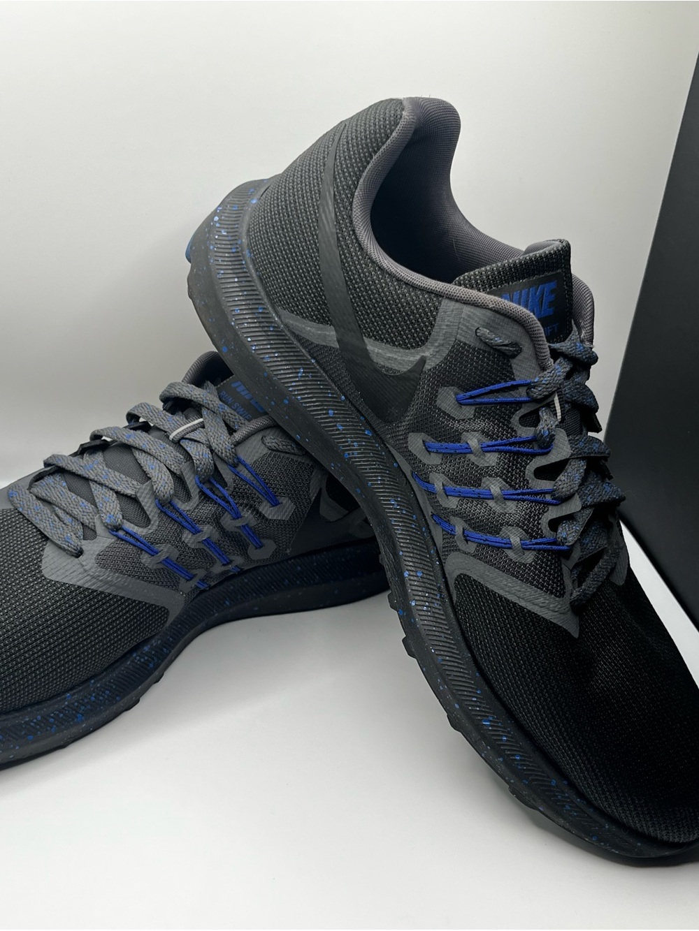 Nike Black & Blue Running Shoes Men Size 13
